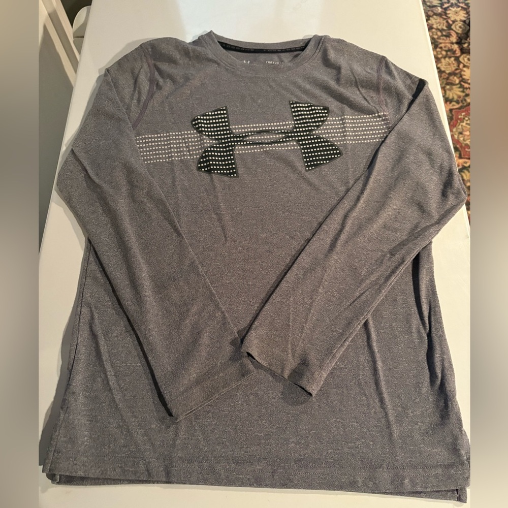 Under Armour Youth Charcoal Long Sleeve Tee